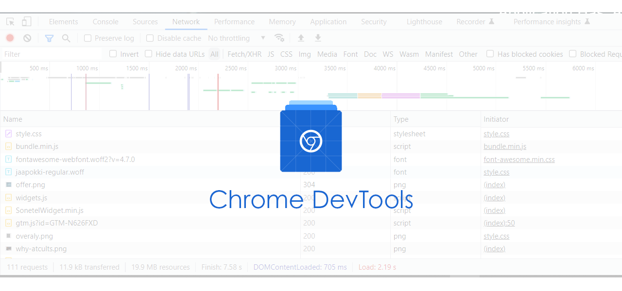 Test your website performance with chrome developer tools